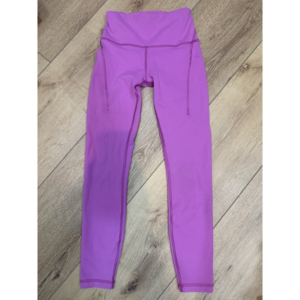 LULULEMON Wunder Train High-Rise Tight with Pockets 25"‎ Pow Pink Tone Size 4